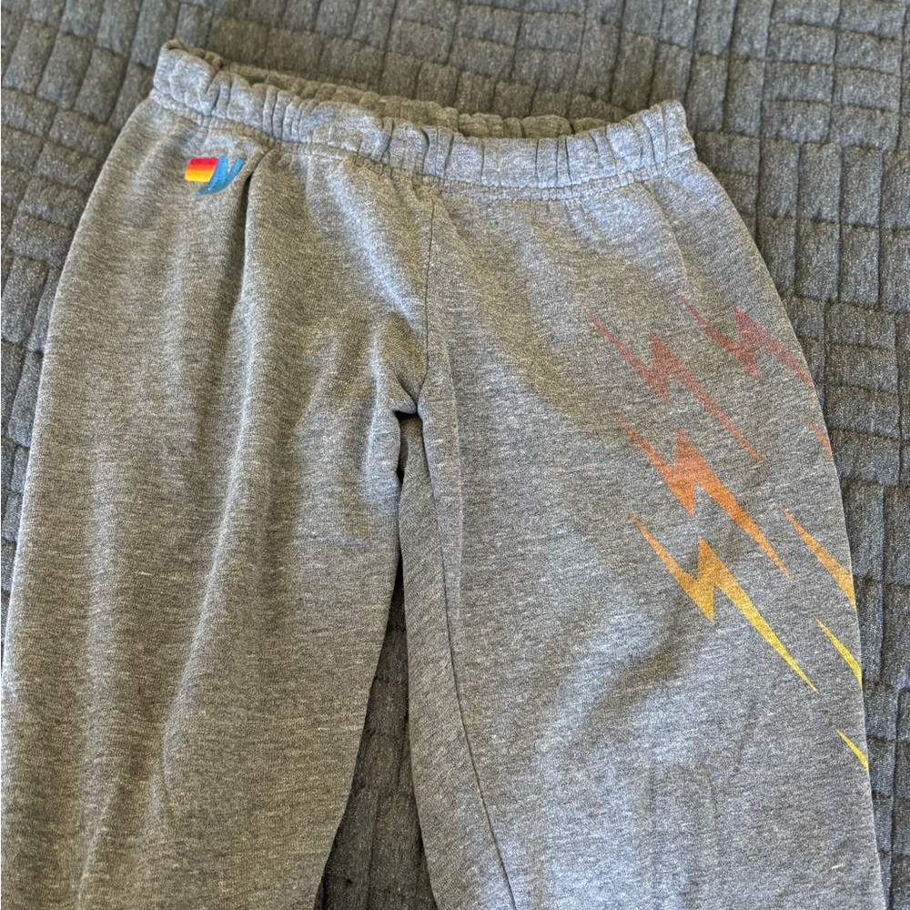 Aviator Nation Gray Sweatpants with Lightning REALLY SOFT